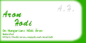 aron hodi business card